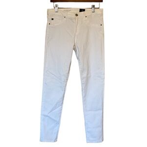 AG Adriano Goldschmied White The Legging Super Skinny Ankle Jeans 29R